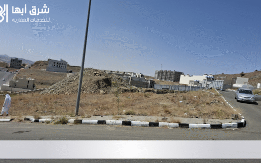 للبيع أرض سكنية في حي المروج – أبها | مساحة 570.7م² على شارع 15م وممر 6م، بصك إلكتروني!