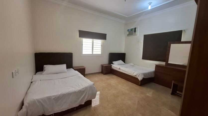 شقة غرفتين وصاله مؤثثة